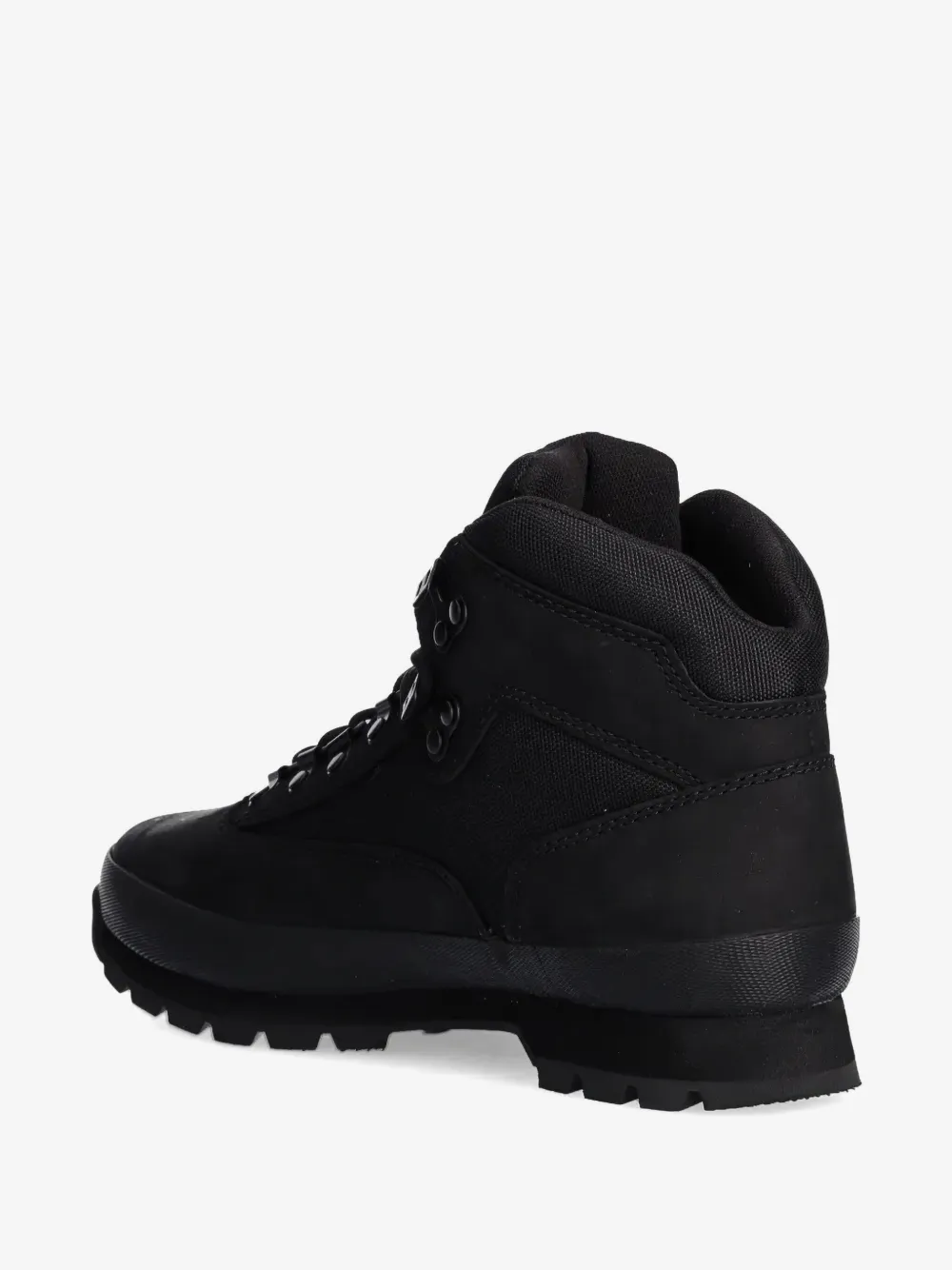 Timberland Euro Hiker — Black Leather Man Shoes