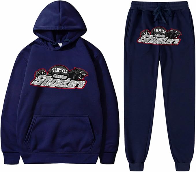 Trapstar Shooters Hoodie & Jogger Set Navy - Men Hoodie