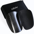 Mini Soccer Shin Guards, Carbon Fiber, Black