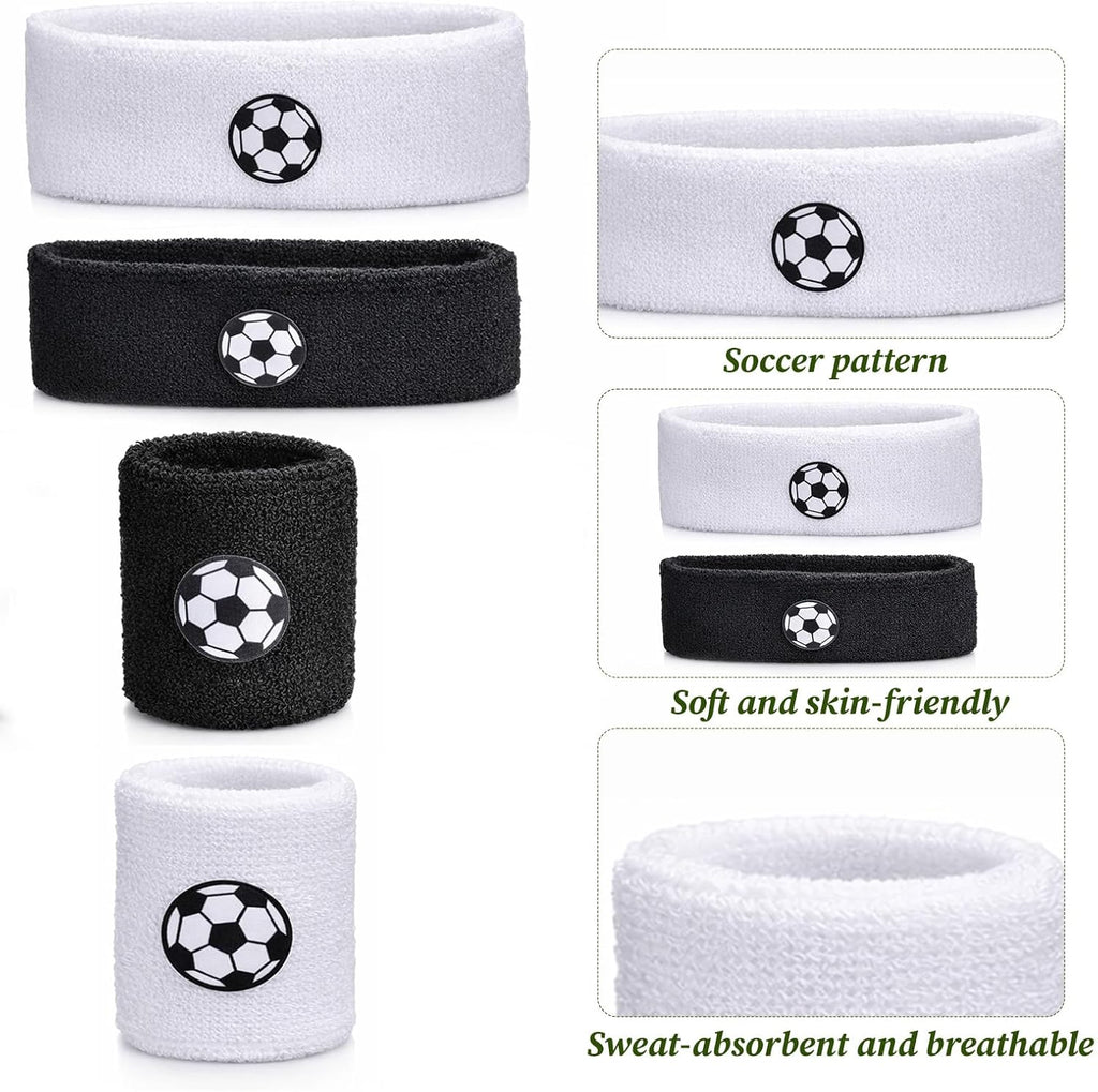 Sports Sweatband Headband Set