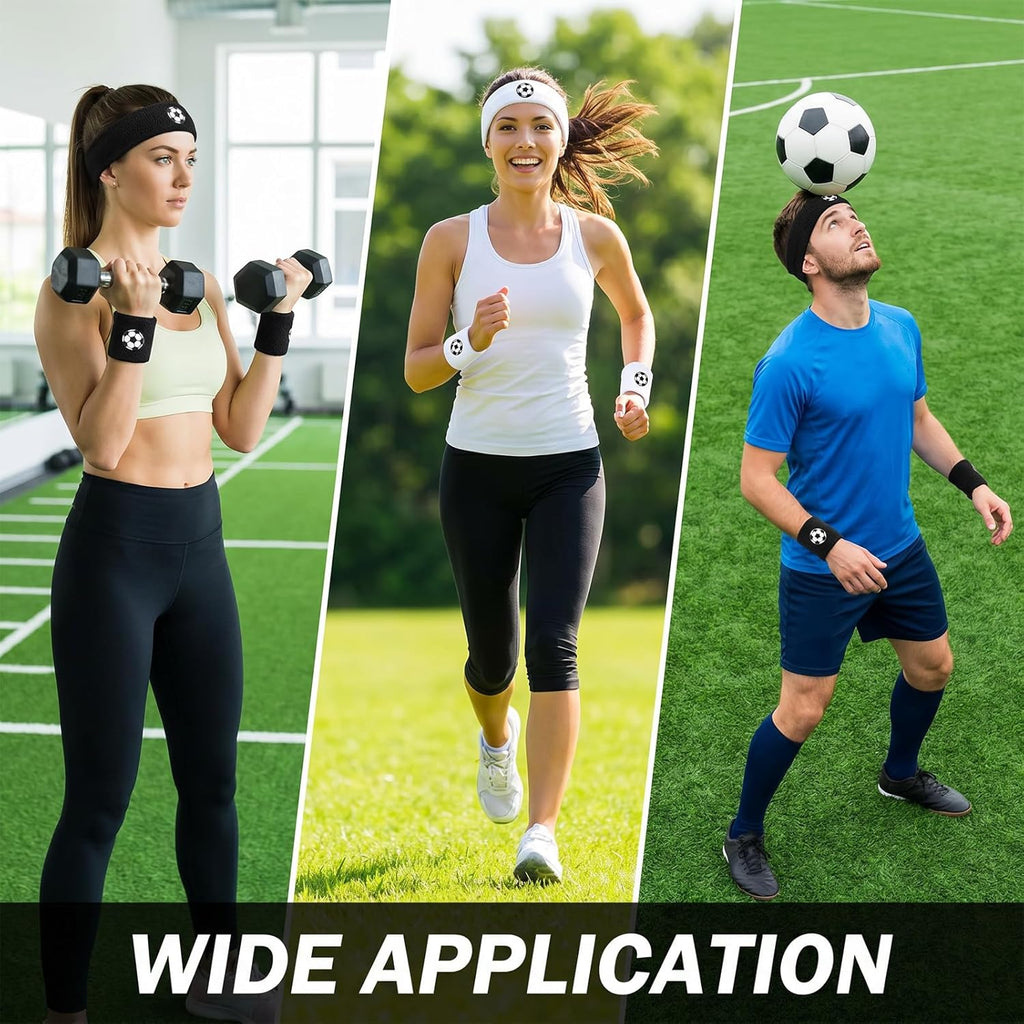 Sports Sweatband Headband Set