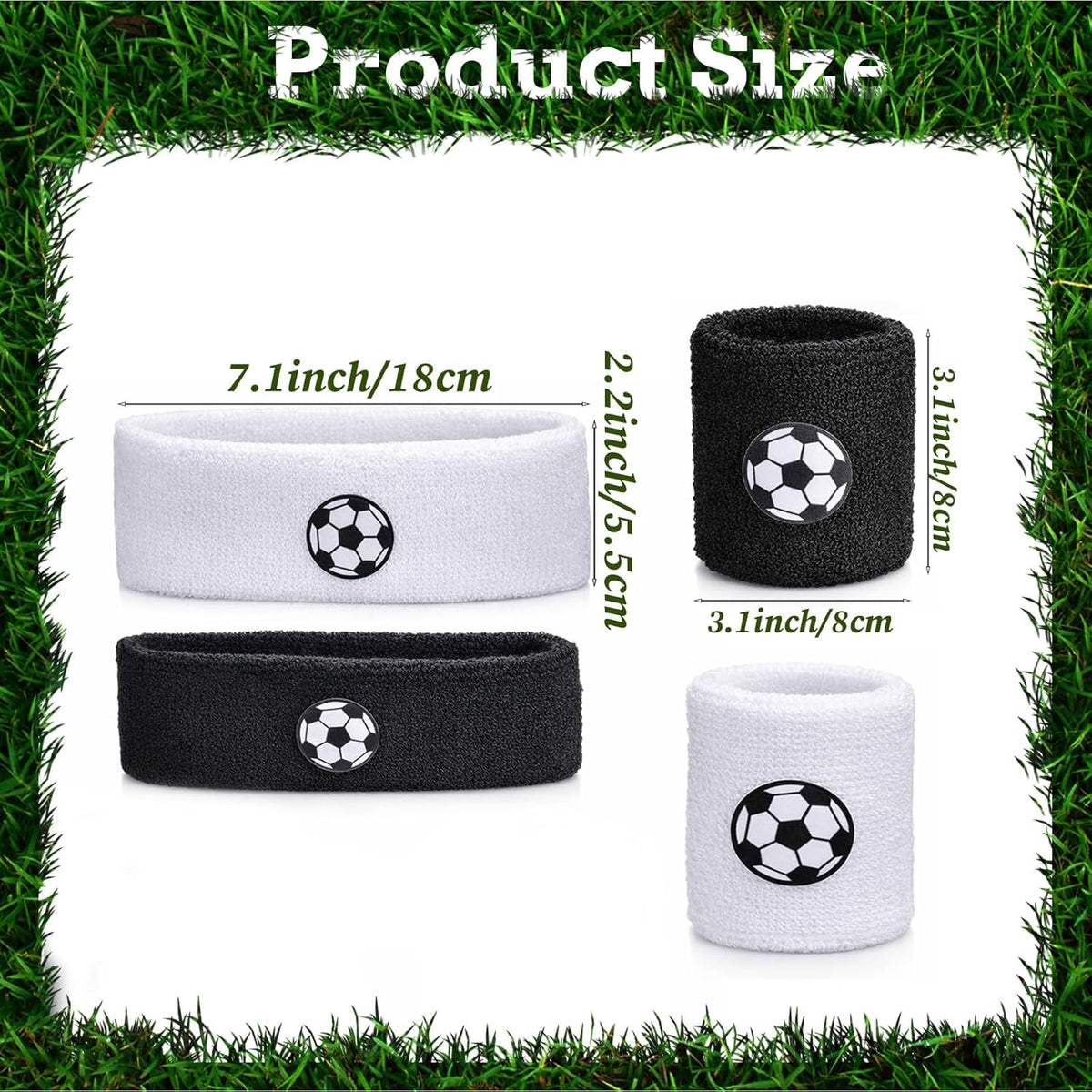 Sports Sweatband Headband Set