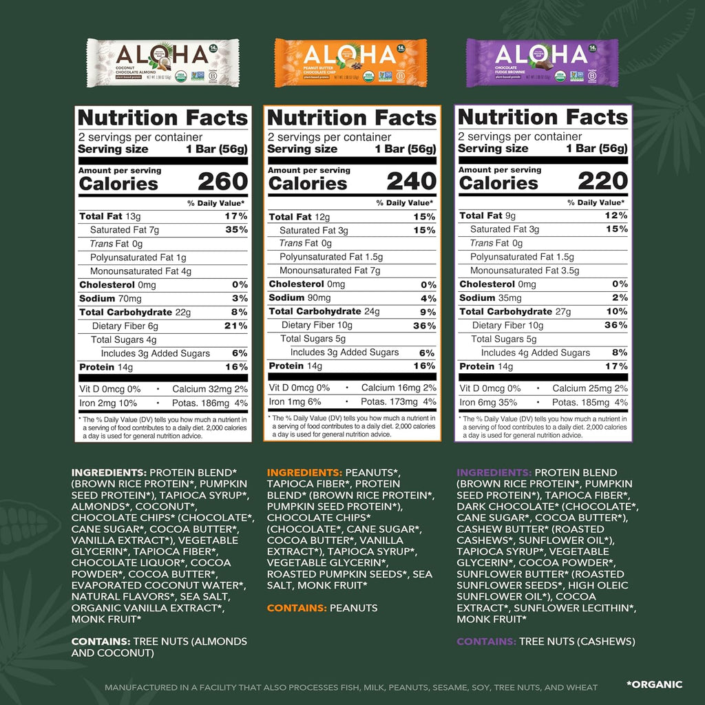 Organic Plant Protein Bars