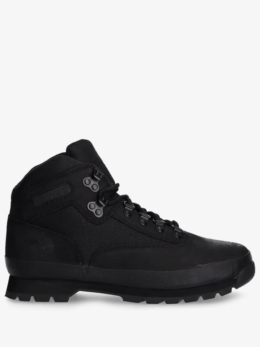 Timberland Euro Hiker — Black Leather Man Shoes