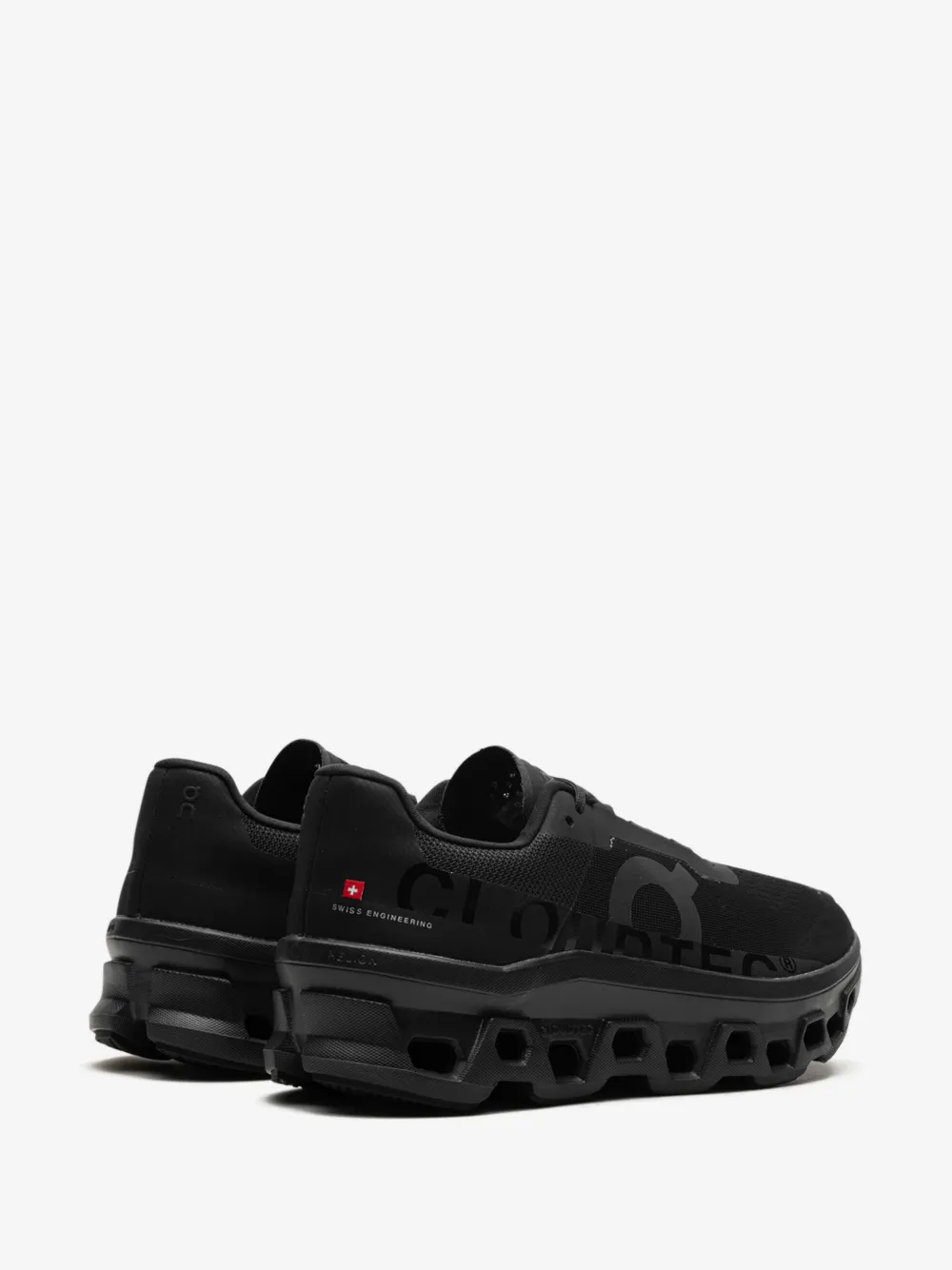 On Cloudmonster — All Black Man Shoes