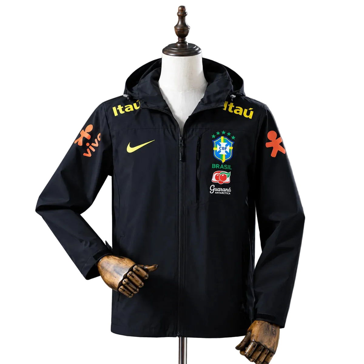 Brazil Black Hooded Jacket