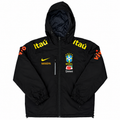 Brazil Football Black Hooded Windbreaker Jacket