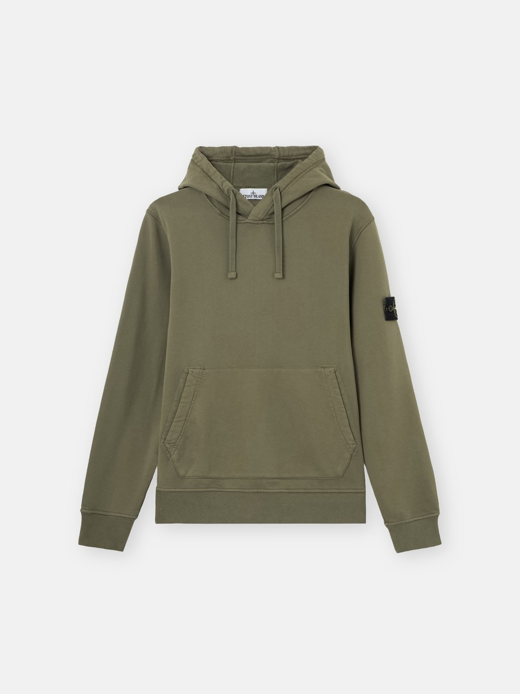 Stone Island Hooded Sweatshirt- Olive Green Men Sweatshirt