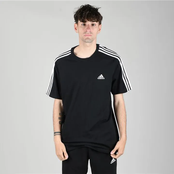adidas Originals 3-Stripes T-Shirt- Black Mens T-Shirt