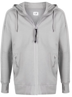 Sweat-shirt à col rond avec lentille C.P. Company - Hoodie homme gris perle