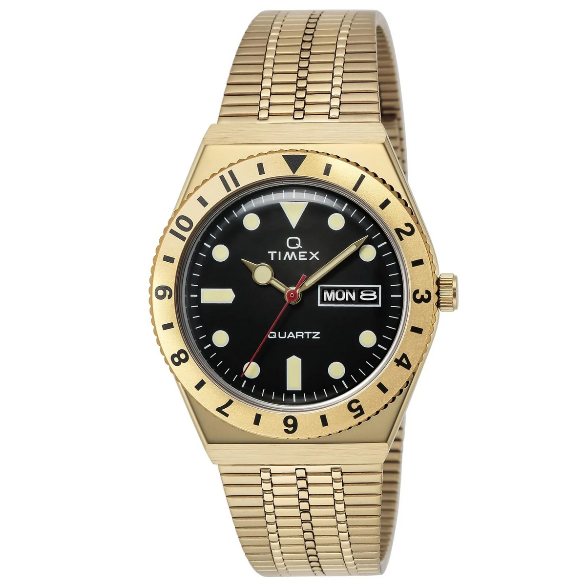 Timex Q Reissue - Pepsi / Gold / Black