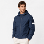 Veste à capuche Stone Island Soft Shell-R — Vêtements homme bleu marine