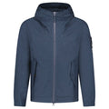 Stone Island Soft Shell-R Hooded Jacket — Navy Man Clothing