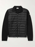 Moncler Wool & Quilted Zip Cardigan — Black Man Clothing